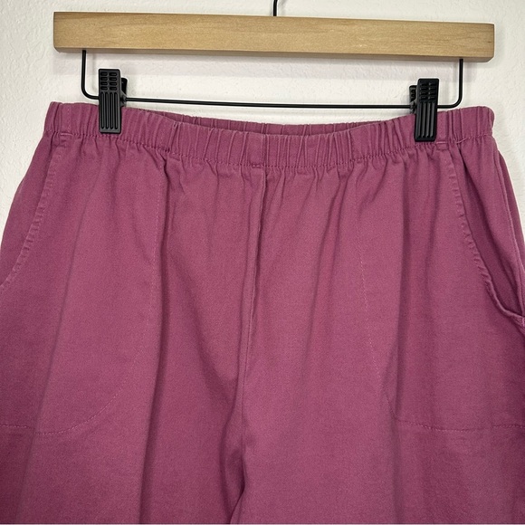 Denim and Company Burgundy Pants with Elastic Waist Size Large Petite - Picture 3 of 6